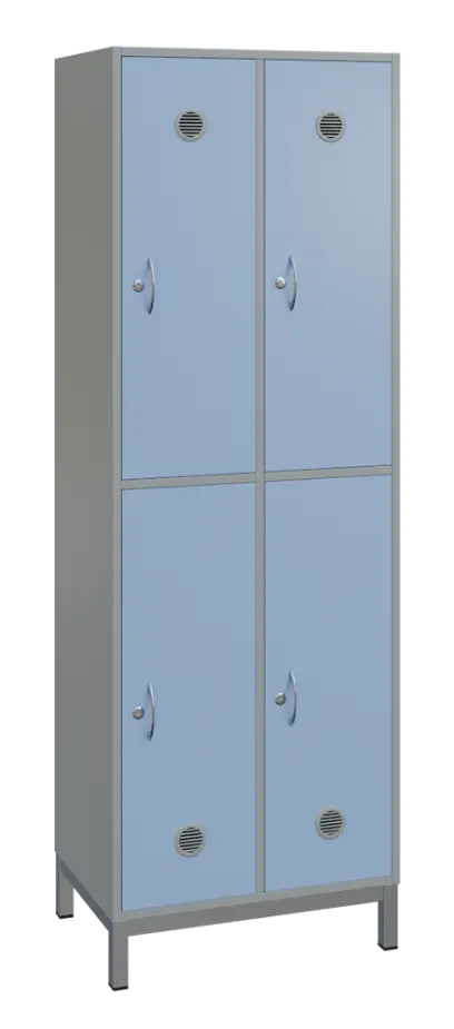 SBS-2222 šatní skříň 4-boxová, 1800x600x400 mm, kovové nohy, korpus šedý, dvířka blankyt SBS-2222 šatní skříň 4-boxová, 1800x600x400 mm, kovové nohy, korpus šedý, dvířka blankyt